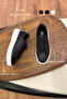 1090 Black Skin - White Sole Genuine Leather Men's Sneakers - 4