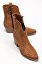 Women's Western Cowboy Faux Suede Embroidered Short Boots - 5