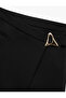 Mini Double-Breasted Shorts Skirt with Metal Accessory Detail - 5