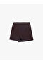 Mini Double-Breasted Shorts Skirt with Metal Accessory Detail - 4