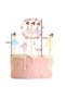 Multi-Colored Swan and Ballerina Figured 5-Piece Toothpick Cake Decoration - 2