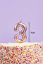 Gold Candle Number 3 - 2