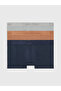Men's Calvin Klein Signature Elastic Band Navy Blue-Light Brown- Navy Blue Boxer 000Nb3 - 2