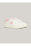 Women's Brand Logo Platform Heels Stylish Appearance Suitable for Everyday Use White Sneakers - 2