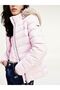 Women's Brand Flag Logo Fixed Hood Quilted Padded Pink Coat Dw0Dw08588 Tj9 - 6