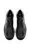 Black Leather Masculine Thick Heeled Shoes - Lace-Up, 24Wfd 413618 - 8