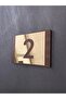 Lux Gold Mirrored Walnut Mdf Series Indoor Apartment Apartment Door Number Self Adhesive 10X7 cm - 4