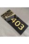 Black & Gold Pattern Series Self-Adhesive Door Number - 4