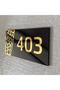 Black & Gold Pattern Series Self-Adhesive Door Number - 5