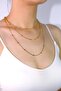 Non-Tarnish Triple Ball Chain Model Gold Color Necklace - 2