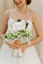 White Rose Bouquet Bridal Flower - 3