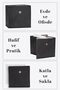 4-Piece Coverless Basket Organizer Wardrobe Laundry Toy Organizer 30X30X30 cm - 3