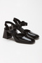Braşov Series Large Buckle Detailed Heeled Patent Leather Women's Shoes - 4