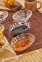 6-Piece Glass Turkish Delight Serving Set, Sauce Bowl, Jam Bowl, Coffee Side Dish Plate, Sugar Bowl, Cup Snack Plate - 6