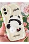 iPhone 11 Case Designed Patterned Camera Protected Panda White Tasseled Silicone Cover - 5