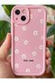 iPhone 13/14 Case Soft Textured Daisy Pattern Soft Camera Protected Silicone Cover - 6