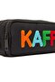Black Waterproof Bondit Fabric Plush Printed Double Eyed Pen Holder Pencil Case-01108 - 8
