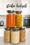 6 Pieces of 1.3 Liter Stainless Vacuum Jars with Metal Lids - Storage Container - 22 * 10 cm - 2