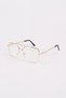 Unisex Transparent Gold Rimmed Image Glasses - 4
