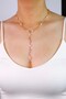 Y Necklace - Moon Star Pearl Low-Cut Necklace - 2