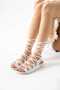 Via Catarina White Cleopatra Ankle Strap Women's Sandals