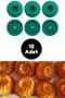 Green 12-Piece Silicone Mini Cake Mold - Muffin Mold 12 Piece Cupcake Mold
