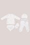 5-Piece Newborn Hospital Discharge Set - Certified and 100% Cotton Fabric - Abstract Pattern - 4