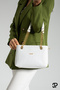 Original Women's 3 Compartment Luxury Soft Leather Adjustable Cross Strap Chain Detail Hand Shoulder Bag - 4