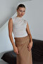 Sleeveless Gathered Detailed Sandy Women's Blouse 3086 - 4