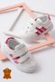 White Genuine Leather Orthopedic Velcro First Step Baby Girl Sports Shoes