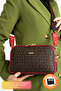 Original Women's New Season 5 Compartment Luxury Soft Leather Adjustable Cross Column Strap Shoulder Bag - 8