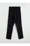 Lcwaikiki Classic Black Women's Trousers with Elastic Waist and Carrot Cut - 3