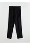 Lcwaikiki Classic Black Women's Trousers with Elastic Waist and Carrot Cut - 2