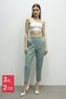 Women's Carrot Leg High Waist Lycra Woven Trousers 3001