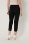 3001 Black Carrot Leg High Waist Woven Women's Trousers - 8