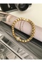 Jewelry Model Medium Cylinder Stone Thick Albanian Chain Bracelet - 3