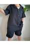 Boy's Seersucker Shorts Shirt Bottom Top Set - 3