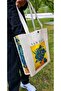 Van Gogh Canvas Tote Bag with Snap Fasteners Premium Series |   Irises 1890 - 2