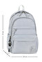 Water Repellent Special Fabric Lightweight Unisex High School and Middle School Backpack Gray - 3
