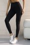 Women's High Waist Tummy and Hip Shaping Push up Leggings 1058 Black - Premium Series - 4