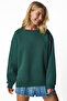 Zipper Detailed Hooded Sweatshirt Haki̇ Lub0003 - 3