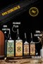 Carmen Series 4-Piece Olive Oil, Sunflower Oil, Pomegranate Syrup, and Vinegar Bottle Oil Dispenser Without Stand