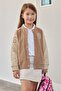 Printed Stand Collar Girl's College Jacket - 2