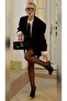 Black Classic Heeled Shoes with Gold Accessory Detail - 8