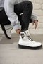 White Patent Leather Zippered Girls' Boots with Pocket Detail - 2