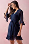 Chic Basic Robe in Navy - Lace & Georgette - 2