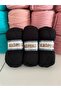 Crystal Hand Knitting Yarn - 3 Pack Black Fine Fiber Yarn - 3 Pcs