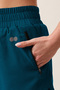 Snug Fit Active High Rise Running Shorts in Teal Blue - 6
