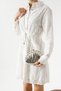 Women's Silver Metal Oyster Seashell Model Evening Dress and Special Occasion Portfolio Chain Strap Bag - 6