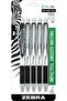 Z-Grip Flight Retractable Ballpoint Pen, Bold Point, 1.2mm, Black Ink, 5-Count